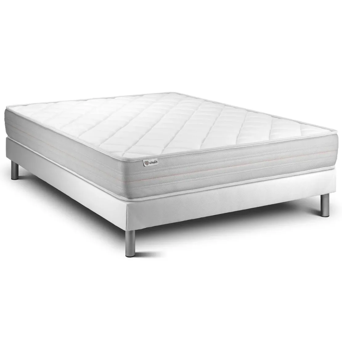VITALITEnsemble VITALMEMO sommier kit blanc