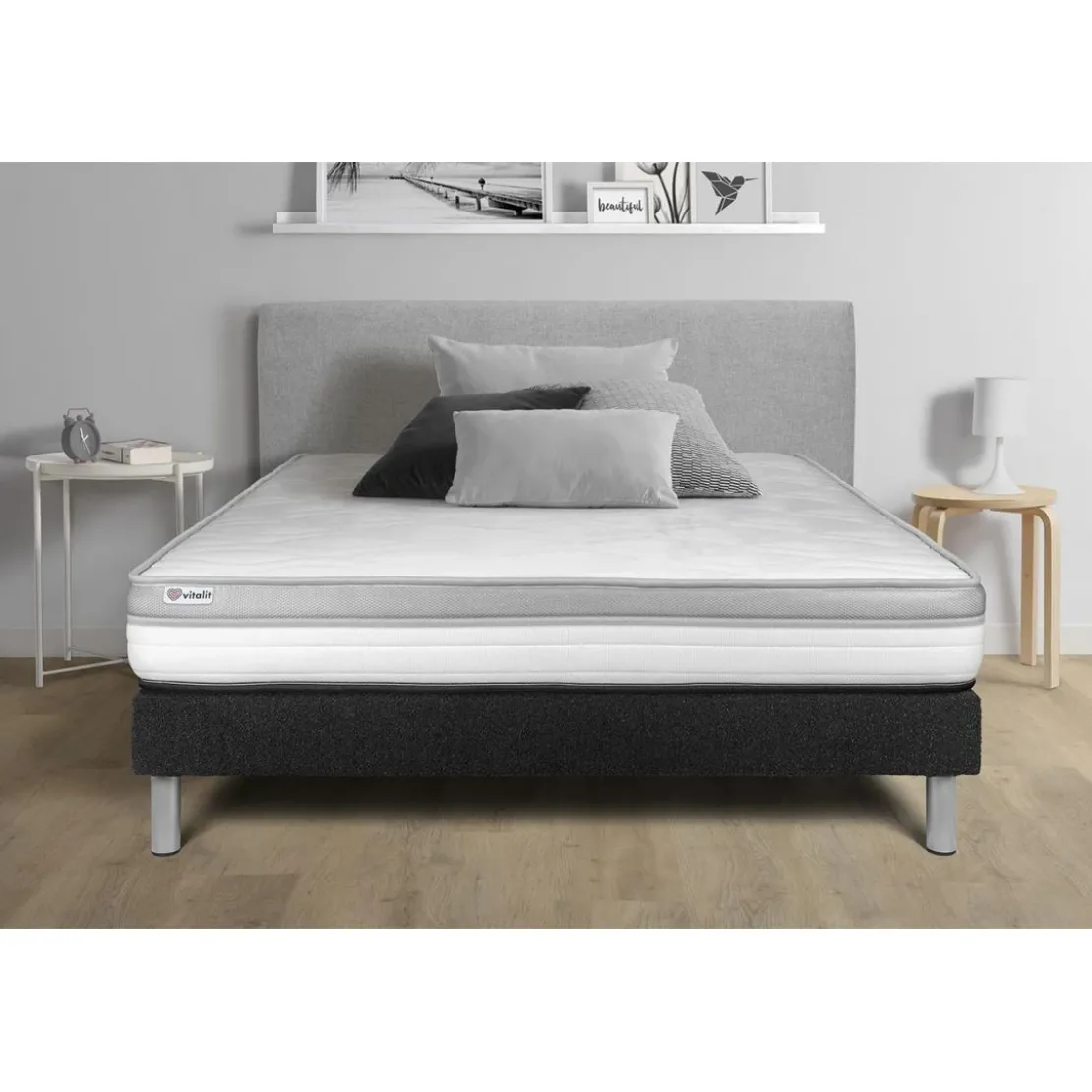 VITALITEnsemble VITAL RELAX sommier Kit noir