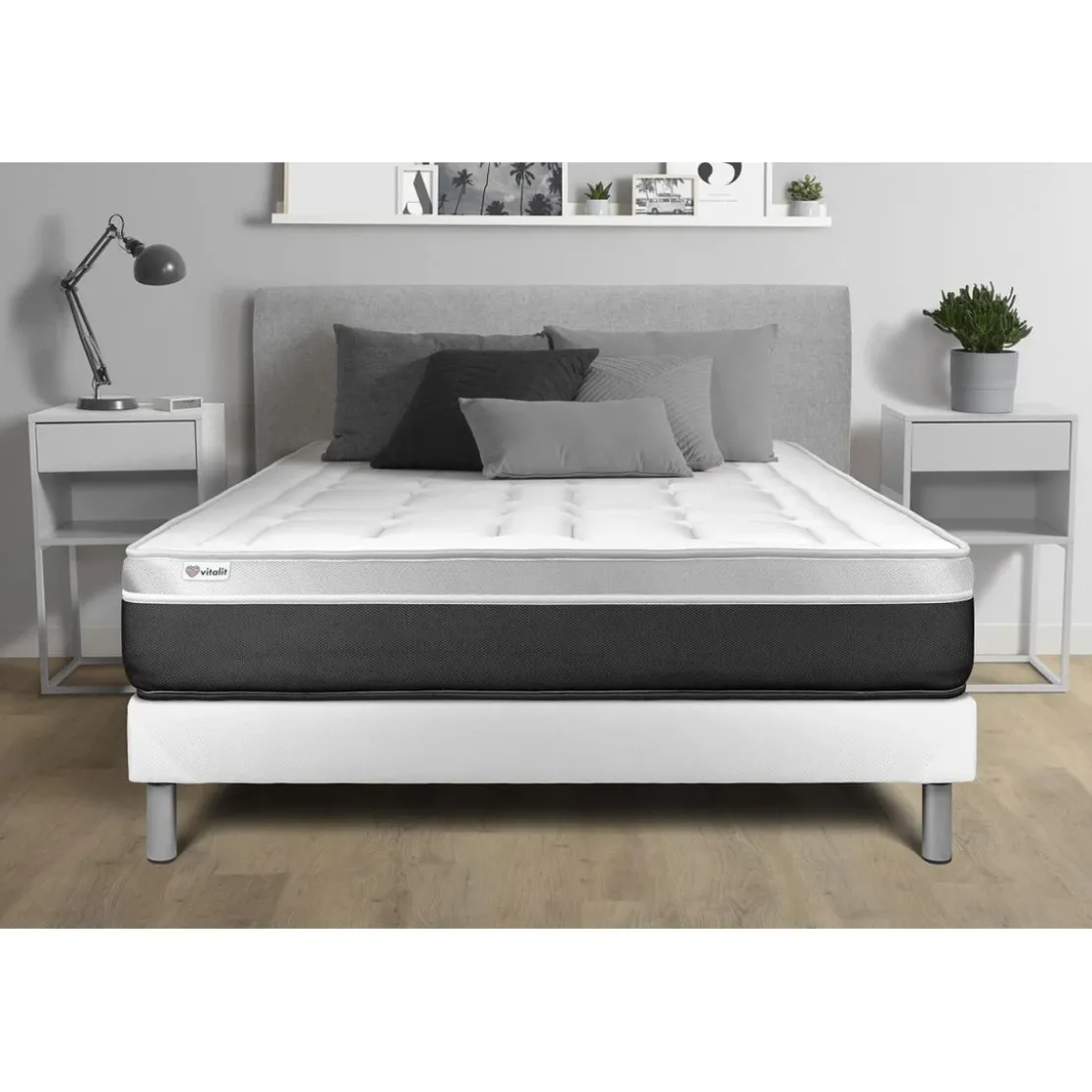 VITALITEnsemble VITAL SOFT sommier Kit blanc