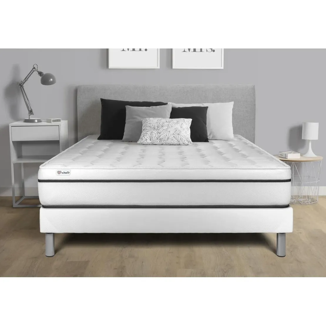 VITALITEnsemble VITAL SPA sommier Kit blanc
