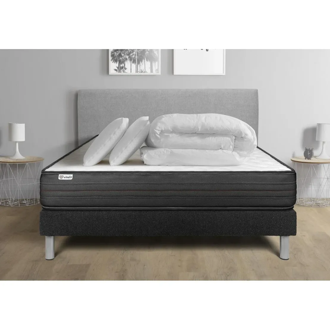 VITALITPack prêt a dormir VITALPOWER sommier Kit noir