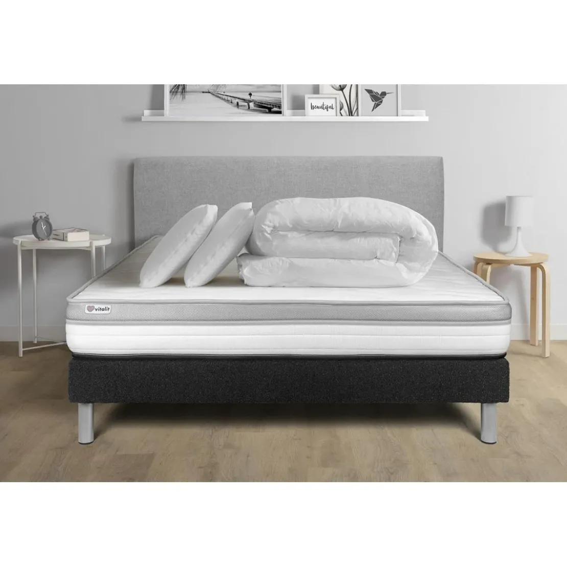 VITALITPack prêt a dormir VITAL RELAX sommier Kit noir