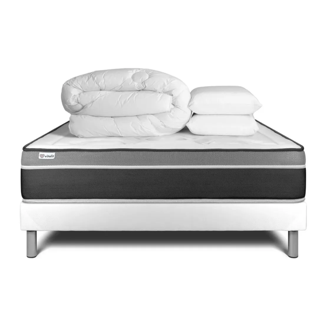 VITALITPack prêt a dormir VITAL CARE sommier Kit blanc