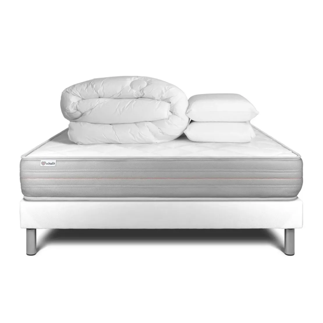 VITALITPack prêt a dormir VITALMEMO sommier Kit blanc