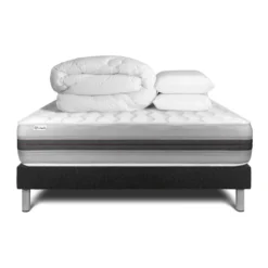 VITALITPack prêt a dormir VITALSPRING RECOVER sommier Kit gris Foncé