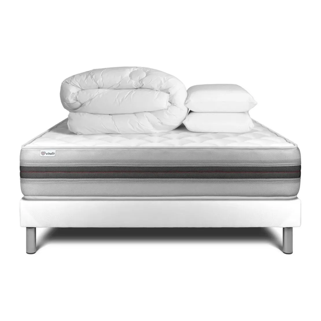 VITALITPack prêt a dormir VITALMEMO BACK sommier Kit blanc