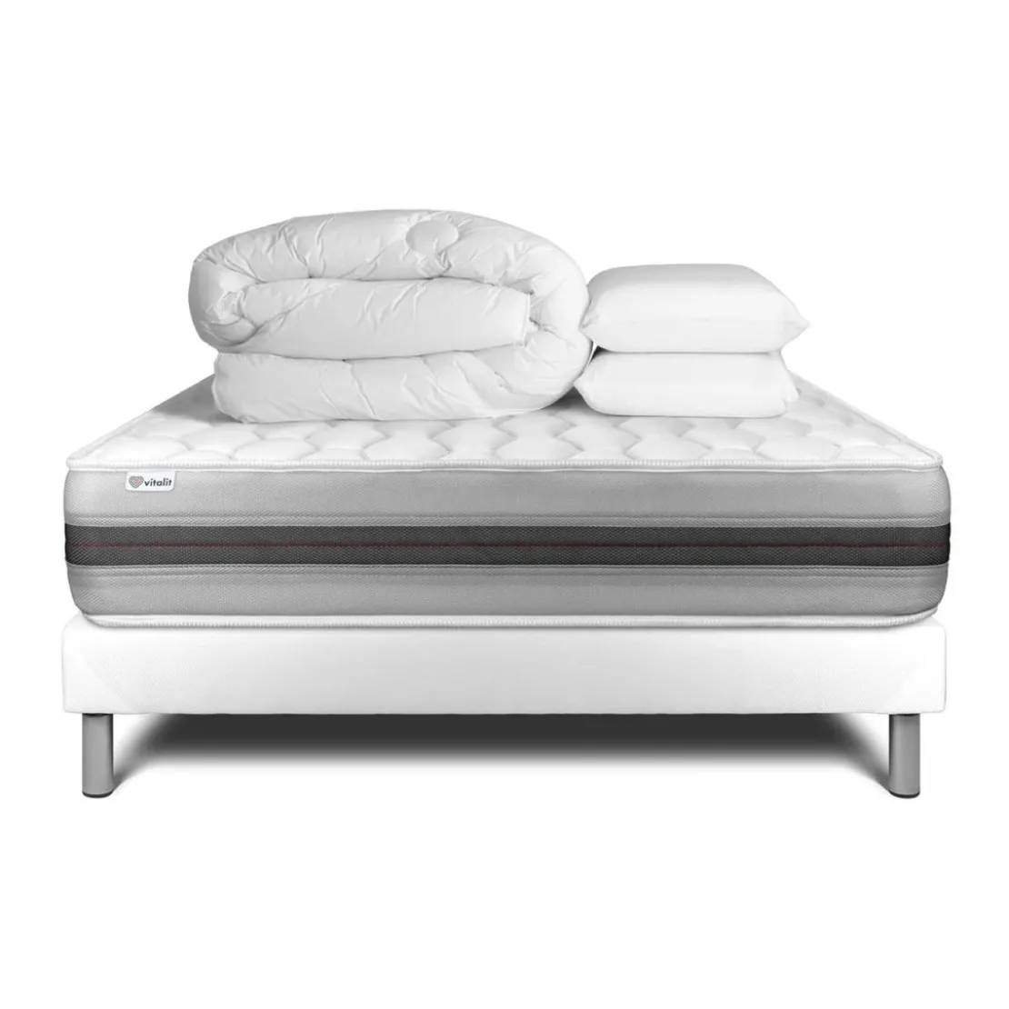 VITALITPack prêt a dormir VITALSPRING RECOVER sommier Kit blanc