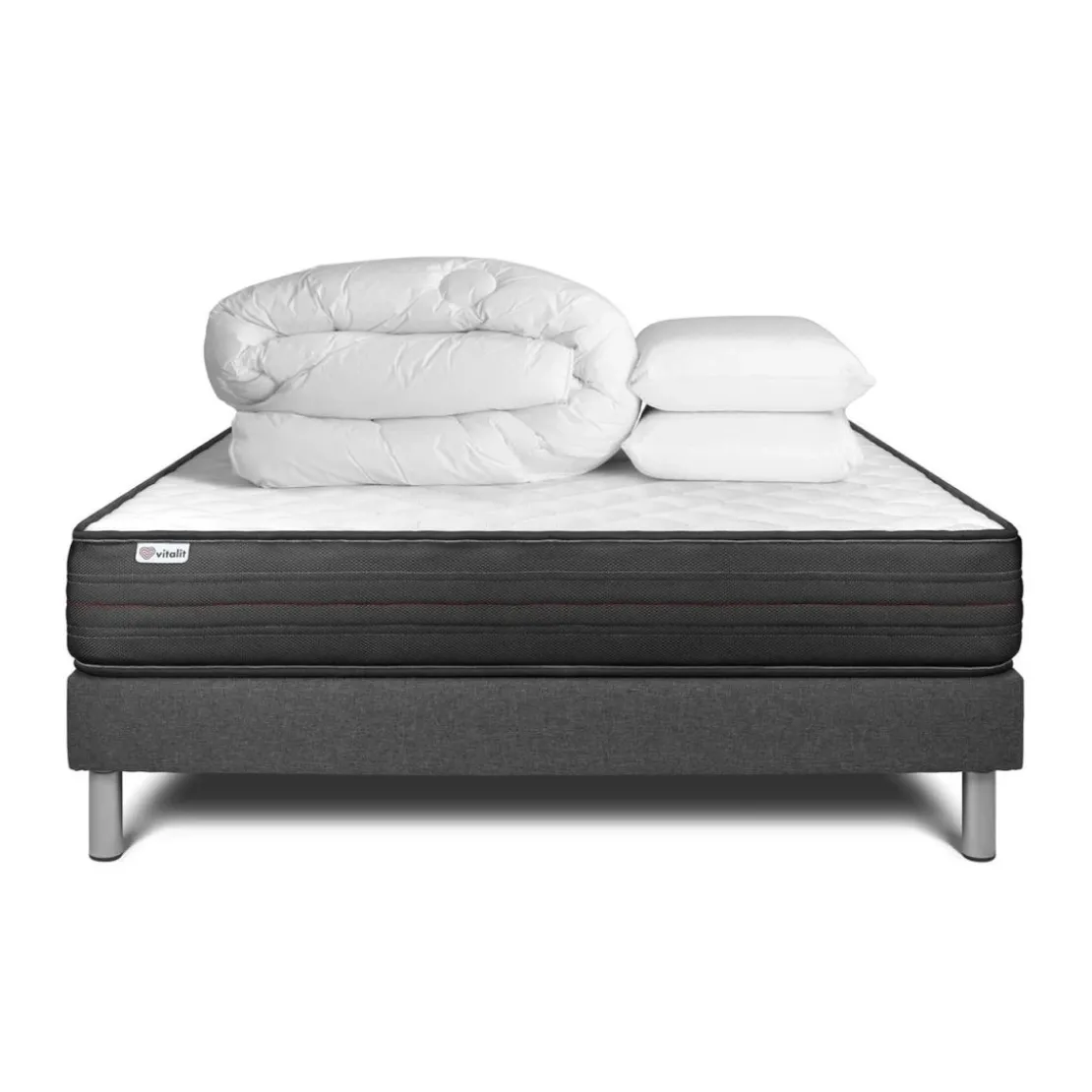 VITALITPack prêt a dormir VITALPOWER sommier Kit gris