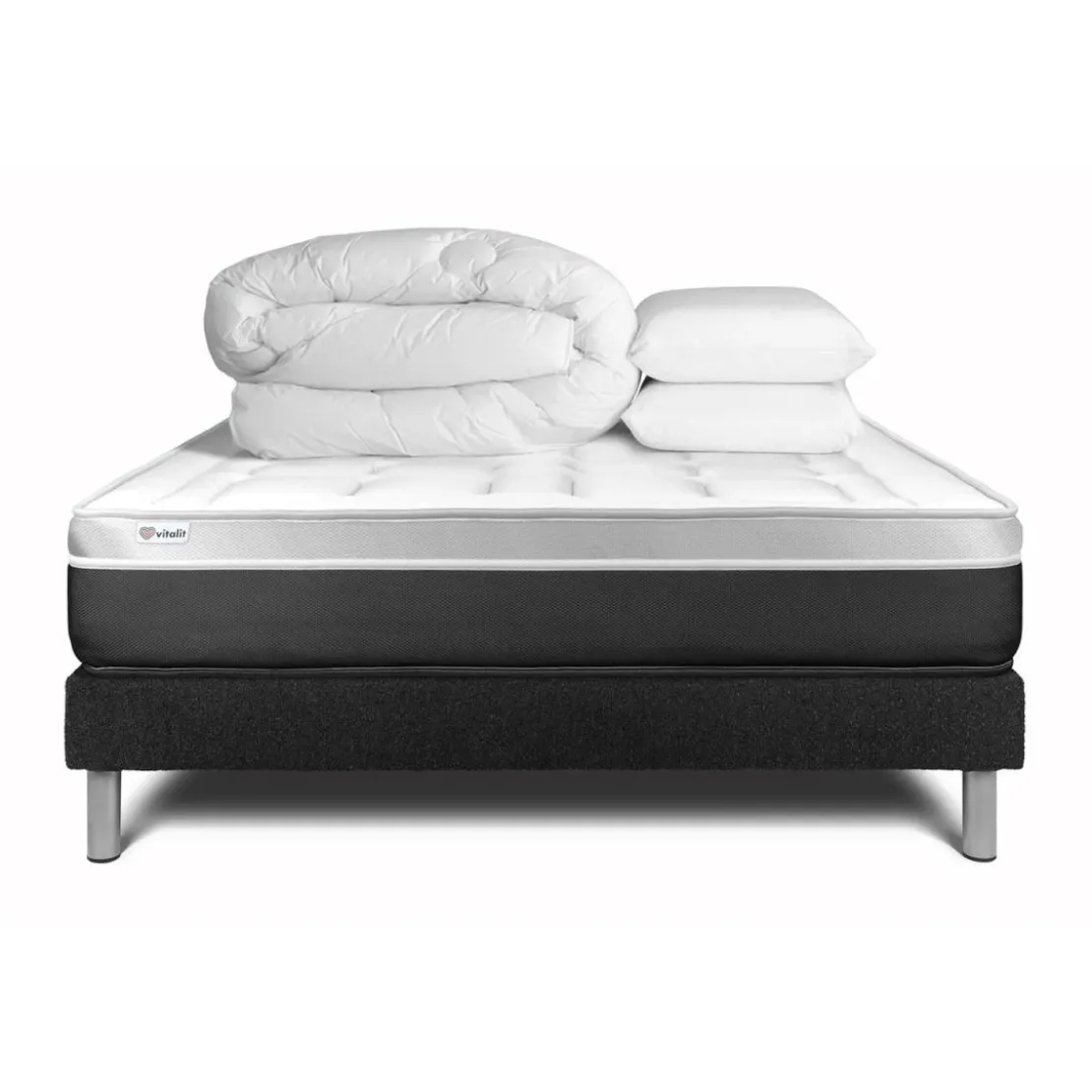 VITALITPack prêt a dormir VITAL SOFT sommier Kit noir