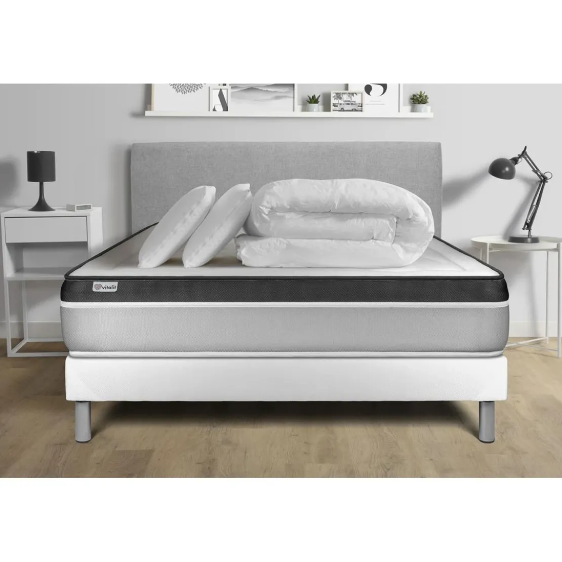 VITALITPack prêt a dormir VITAL ERGO sommier Kit blanc