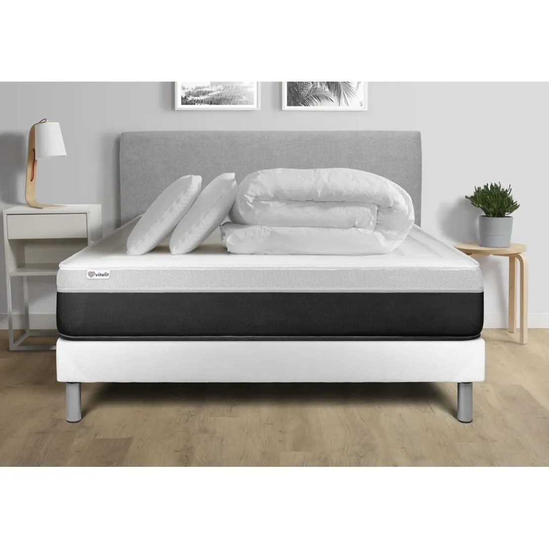 VITALITPack prêt a dormir VITAL FORM sommier Kit blanc