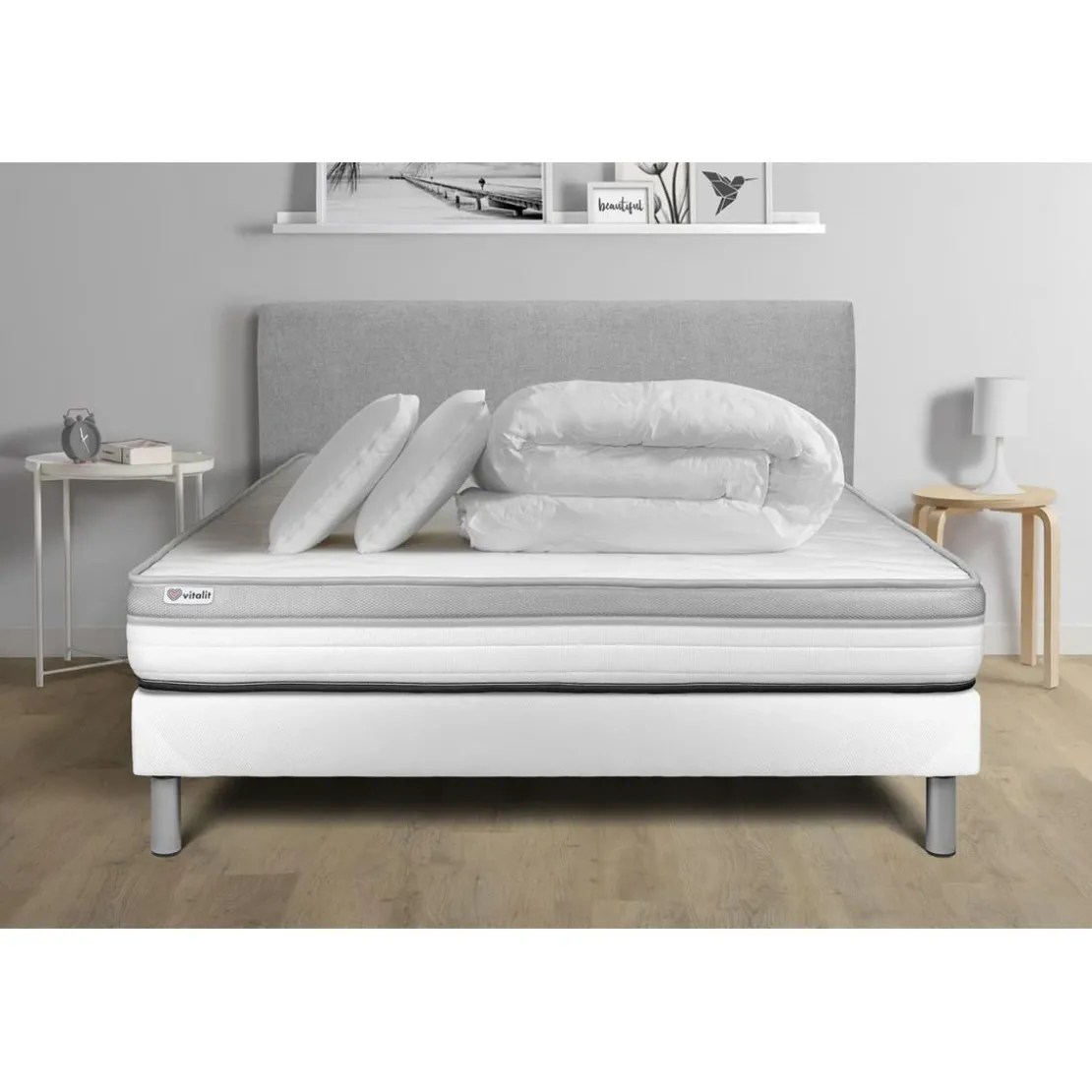 VITALITPack prêt a dormir VITAL RELAX sommier Kit blanc