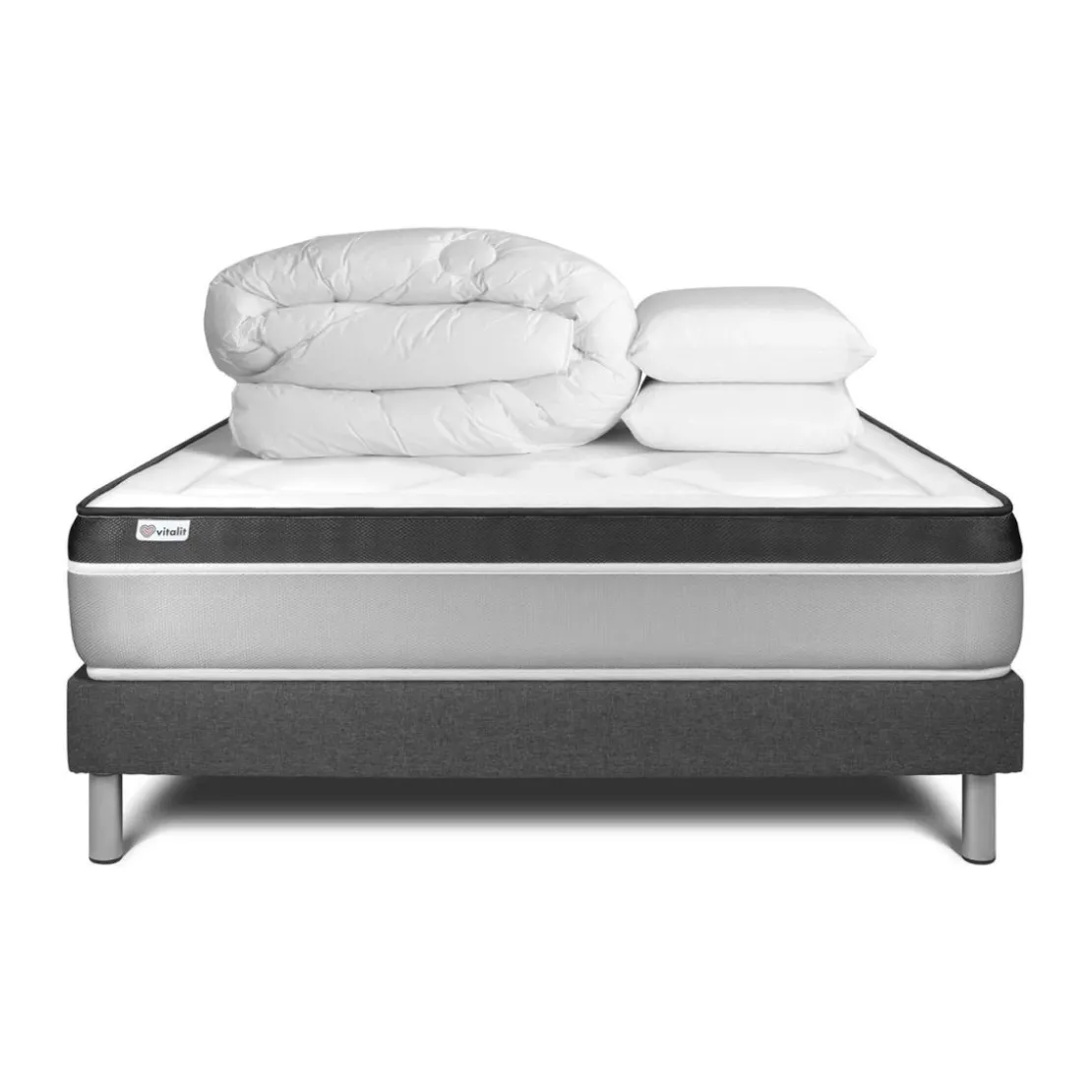 VITALITPack prêt a dormir VITAL ERGO sommier Kit gris