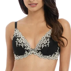 Wacoal lingerieSoutien-gorge plunge armatures noir en nylon- Embrace Lace