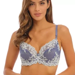Wacoal lingerieSoutien-gorge plongeant armatures à Dentelle Florale Stretch - Bleu - Wacoal Lingerie- Embrace Lace