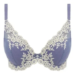 Wacoal lingerieSoutien-gorge plongeant armatures à Dentelle Florale Stretch - Bleu - Wacoal Lingerie- Embrace Lace