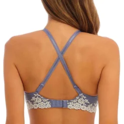 Wacoal lingerieSoutien-gorge plongeant armatures à Dentelle Florale Stretch - Bleu - Wacoal Lingerie- Embrace Lace