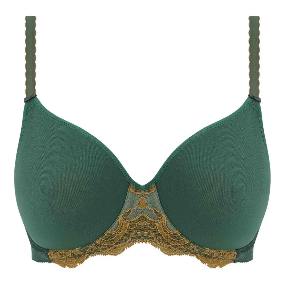 Wacoal lingerieSoutien-gorge coques moulées armatures à Dentelle Florale Dorée - Vert - Wacoal Lingerie - Florilège