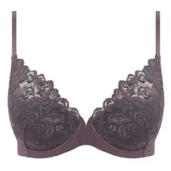 Wacoal lingerieSoutien-gorge plongeant armatures Gris Wacoal Lingerie en nylon- EGLANTINE