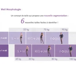 WellCollant opaque Well MORPHOLOGIE 50D chocolat marron