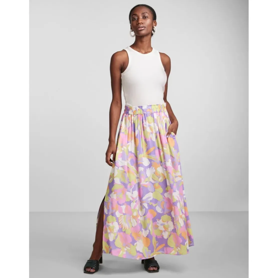 YASJupe longue violet en viscose