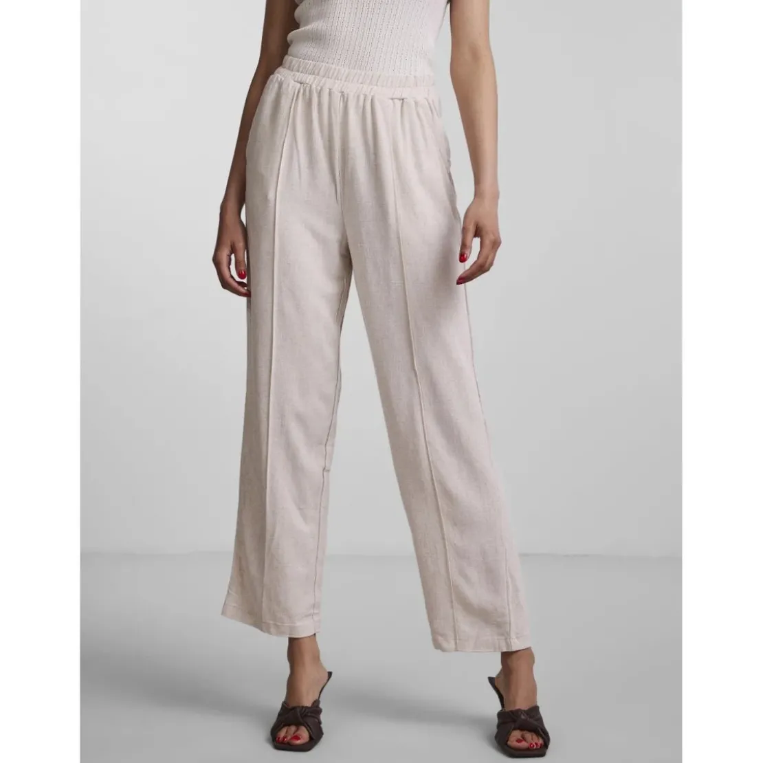 YASPantalon blanc en viscose