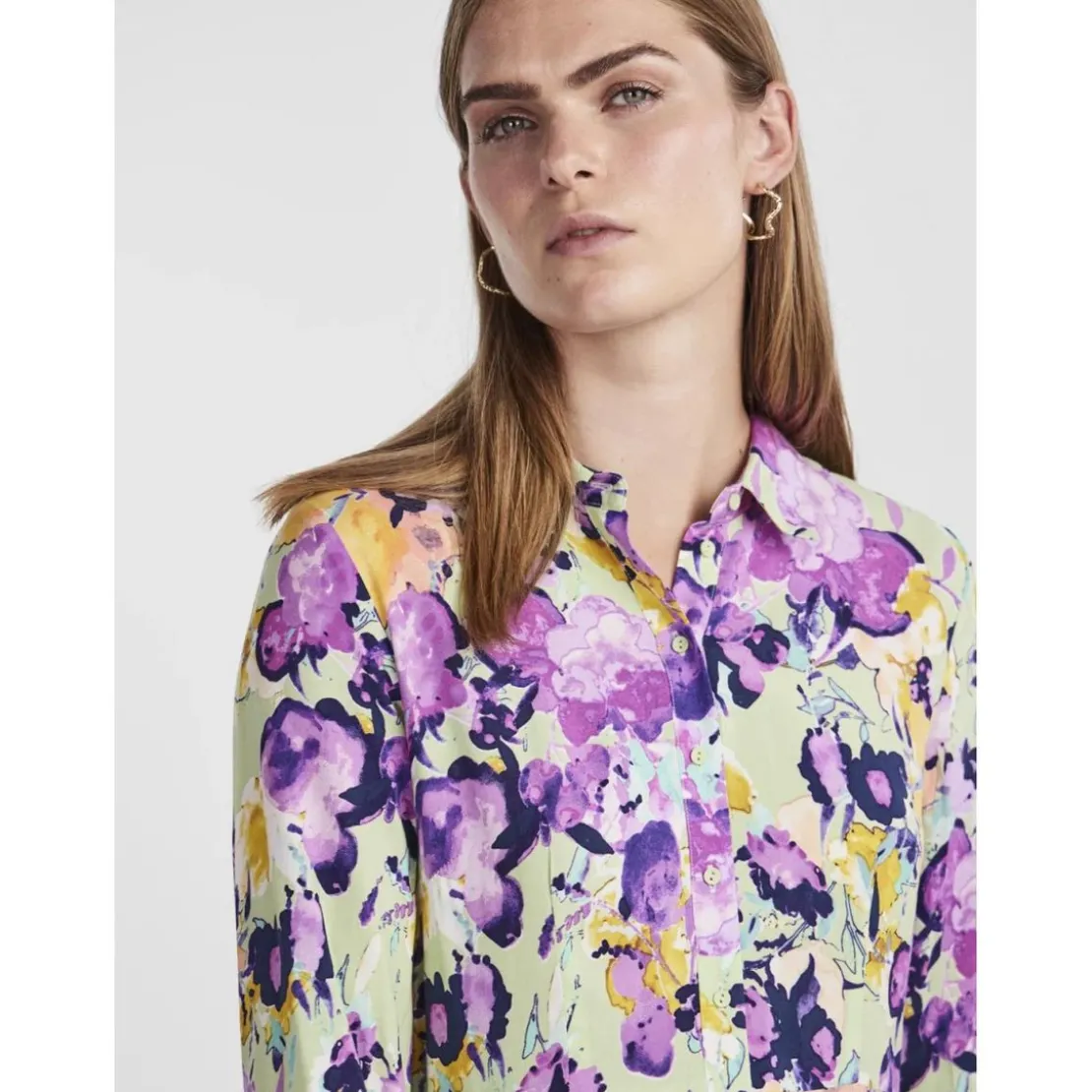 YASRobe chemise vert en viscose Zoé